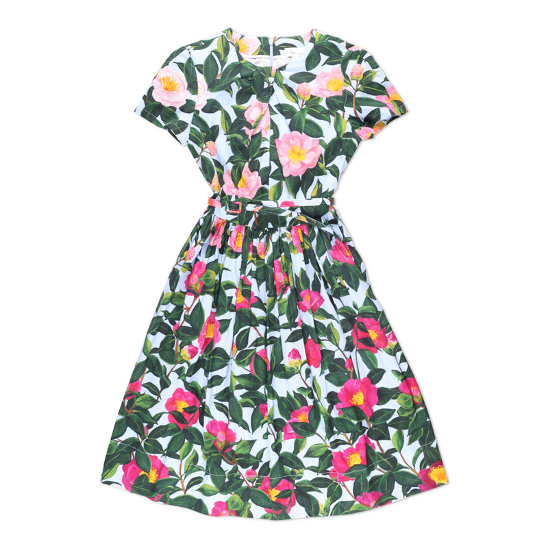 Oscar de la Renta Floral Cotton Poplin Midi Dress