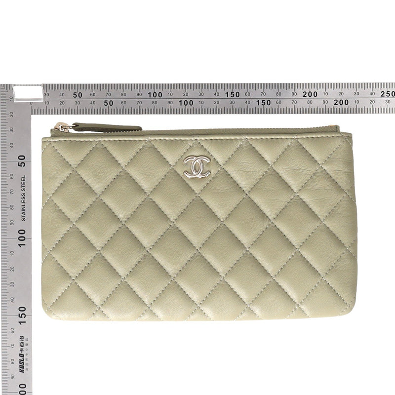 Chanel Lambskin Quilted Zipped Pouch 20 x 12 cms