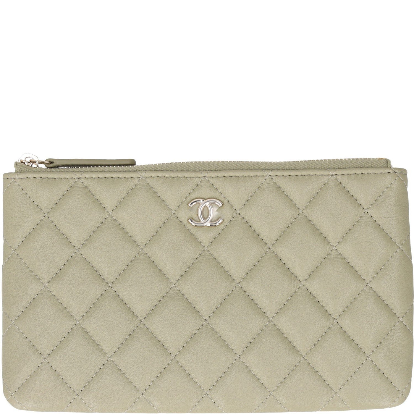 Chanel Lambskin Quilted Zipped Pouch 20 x 12 cms