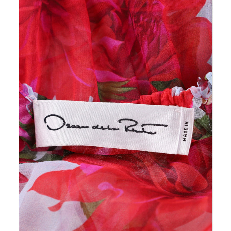 Oscar della Renta  Dahlia Silk Chiffon Midi Dress