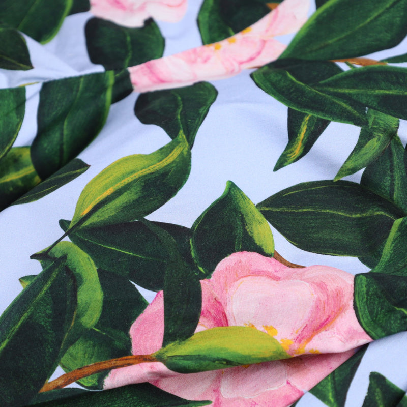 Oscar de la Renta Floral Cotton Poplin Midi Dress