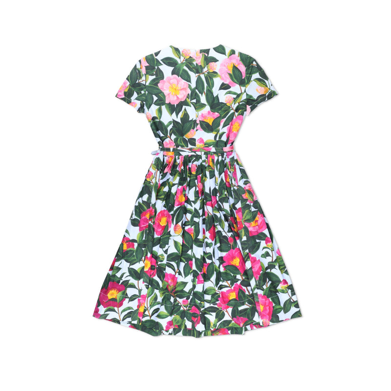 Oscar de la Renta Floral Cotton Poplin Midi Dress