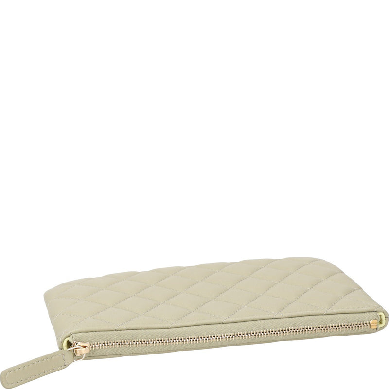 Chanel Lambskin Quilted Zipped Pouch 20 x 12 cms