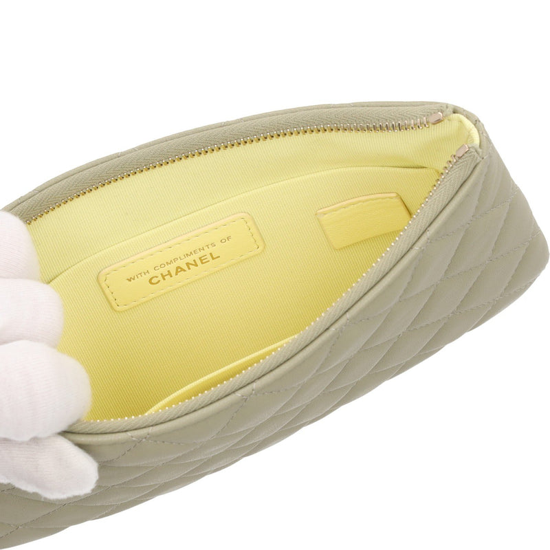 Chanel Lambskin Quilted Zipped Pouch 20 x 12 cms