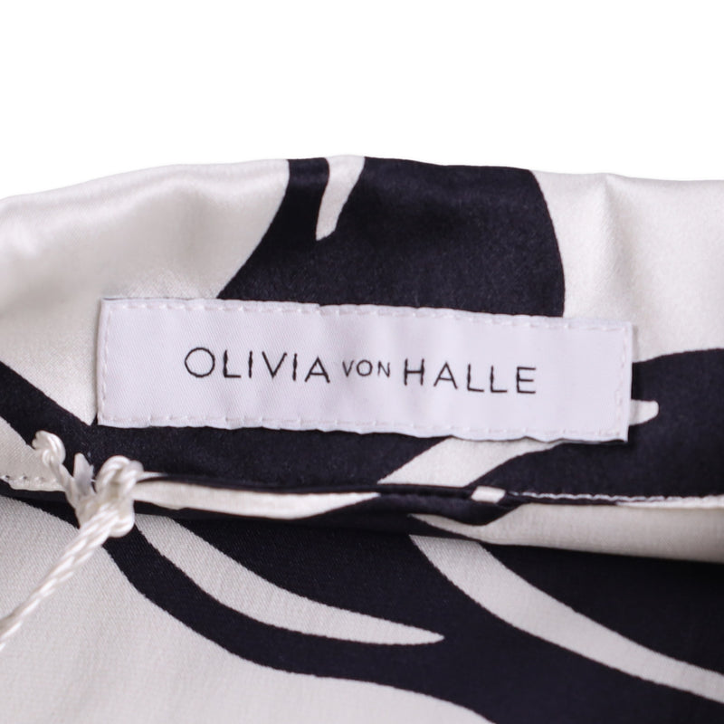 Olivia von Halle Yves Romain Panther Long Pyjama Set in Silk Twill