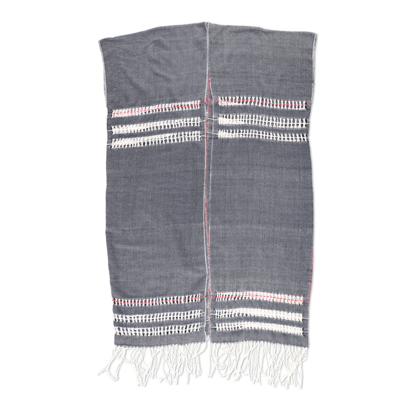 Escvdo GreyCotton Peruvian  Poncho