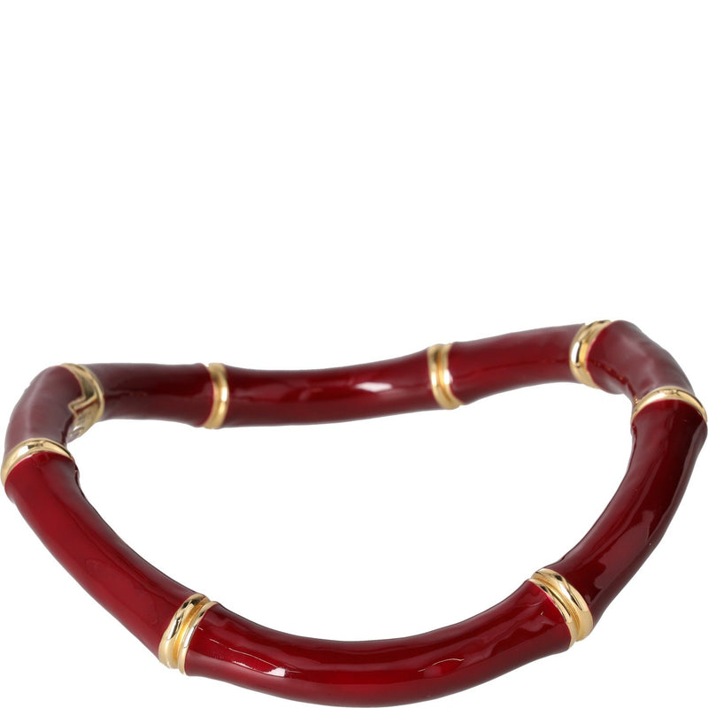 Gucci Bamboo Style Gold-Tone Enamel Choker