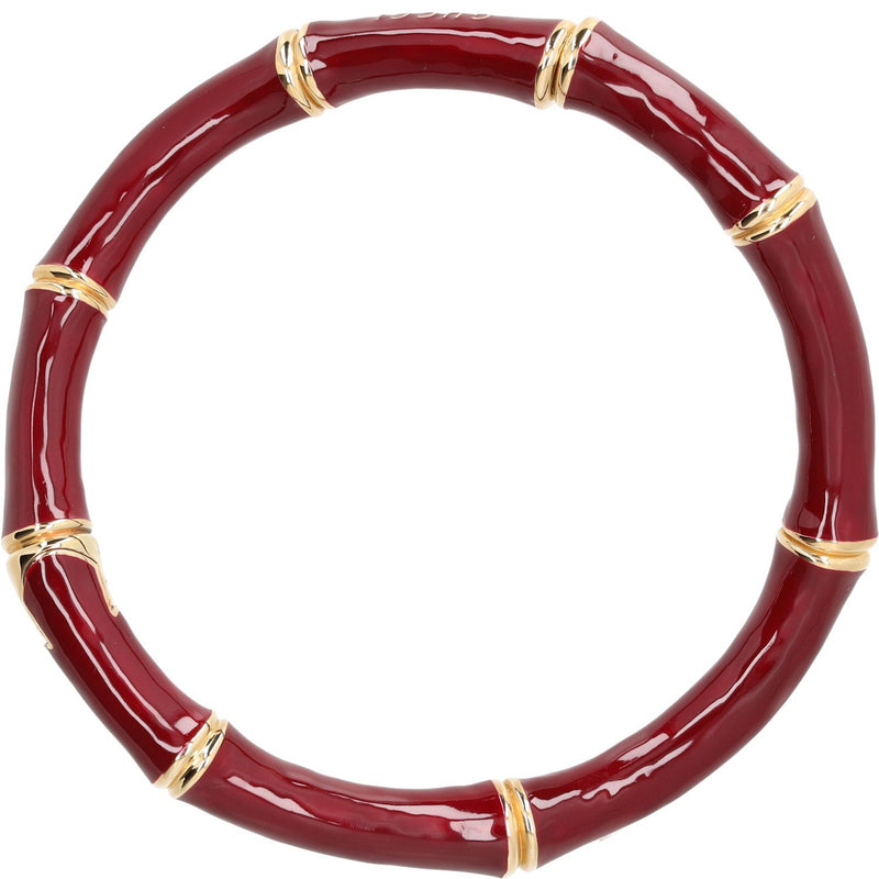 Gucci Bamboo Style Gold-Tone Enamel Choker
