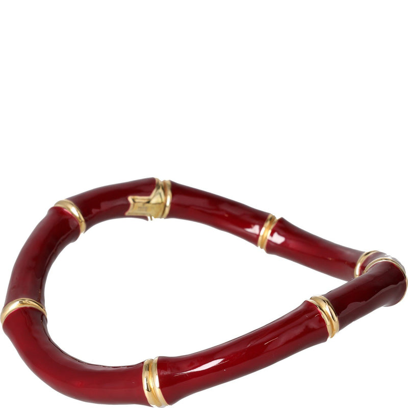 Gucci Bamboo Style Gold-Tone Enamel Choker