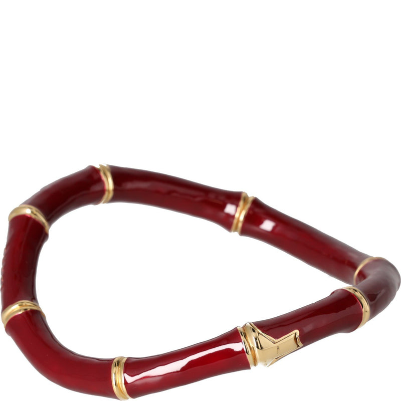 Gucci Bamboo Style Gold-Tone Enamel Choker