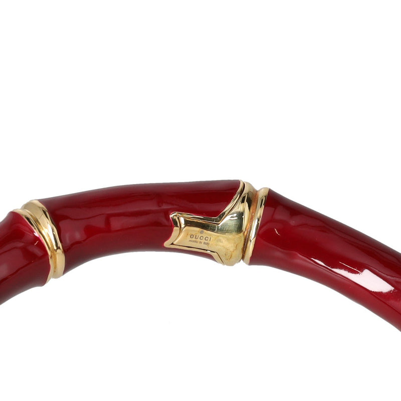 Gucci Bamboo Style Gold-Tone Enamel Choker
