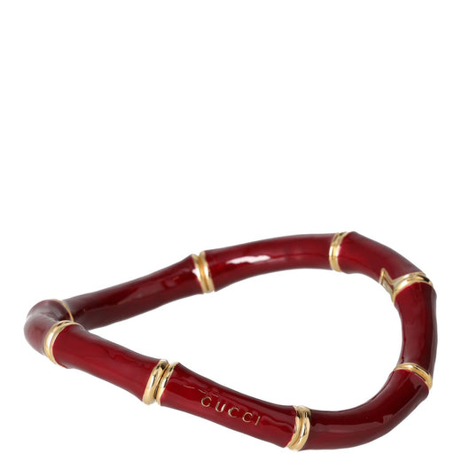 Gucci Bamboo Style Gold-Tone Enamel Choker