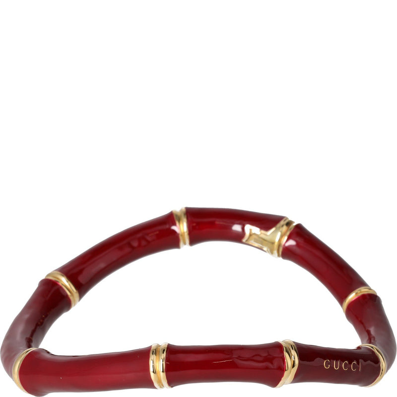Gucci Bamboo Style Gold-Tone Enamel Choker