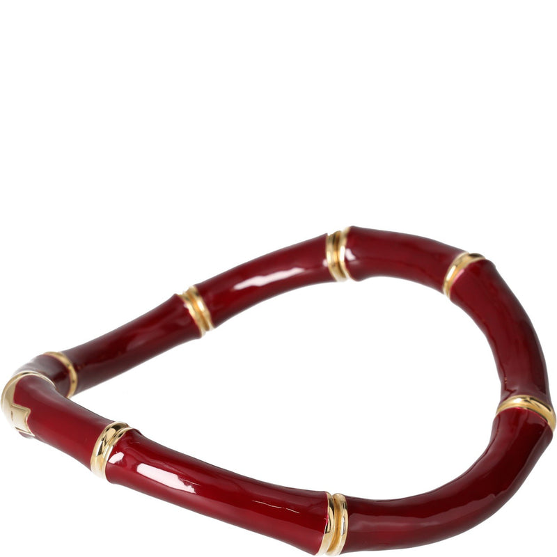Gucci Bamboo Style Gold-Tone Enamel Choker