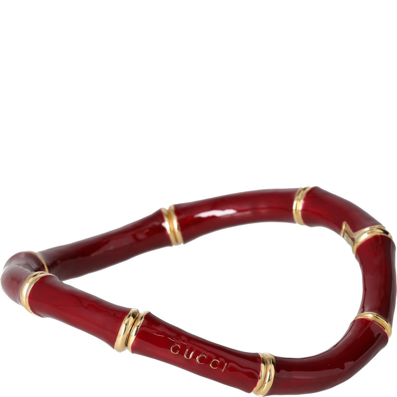 Gucci Bamboo Style Gold-Tone Enamel Choker