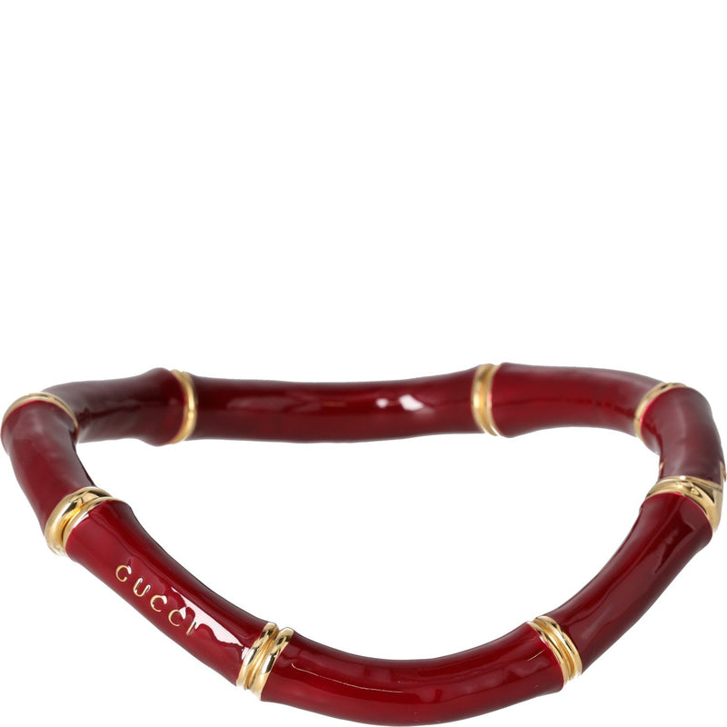 Gucci Bamboo Style Gold-Tone Enamel Choker