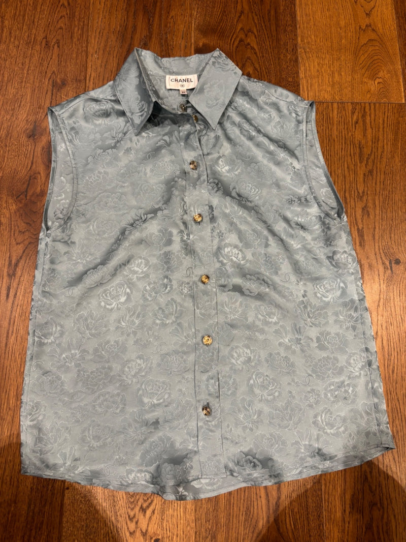 Chanel Silk Sleeveless Shirt