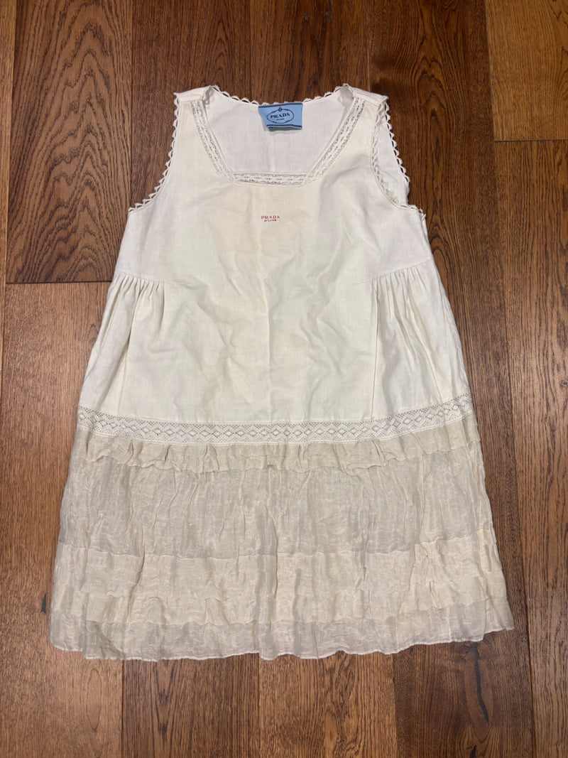 Prada Cream/Beige Linen Dress