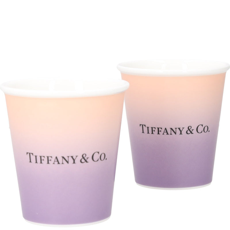 Tiffany Coffee Cups in Infinity Morganite Bone China, Set of Two