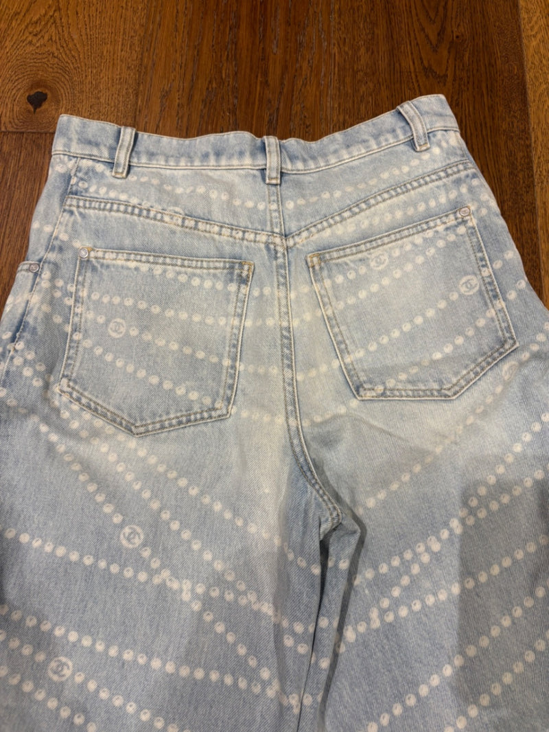 Chanel Light blue Denim Jeans FR 34