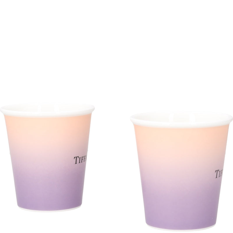 Tiffany Coffee Cups in Infinity Morganite Bone China, Set of Two