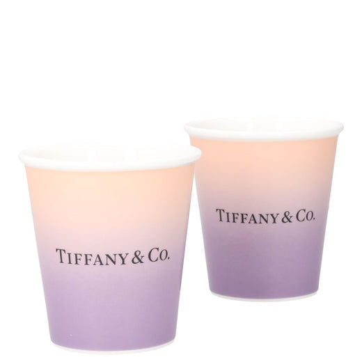 Tiffany Coffee Cups in Infinity Morganite Bone China, Set of Two
