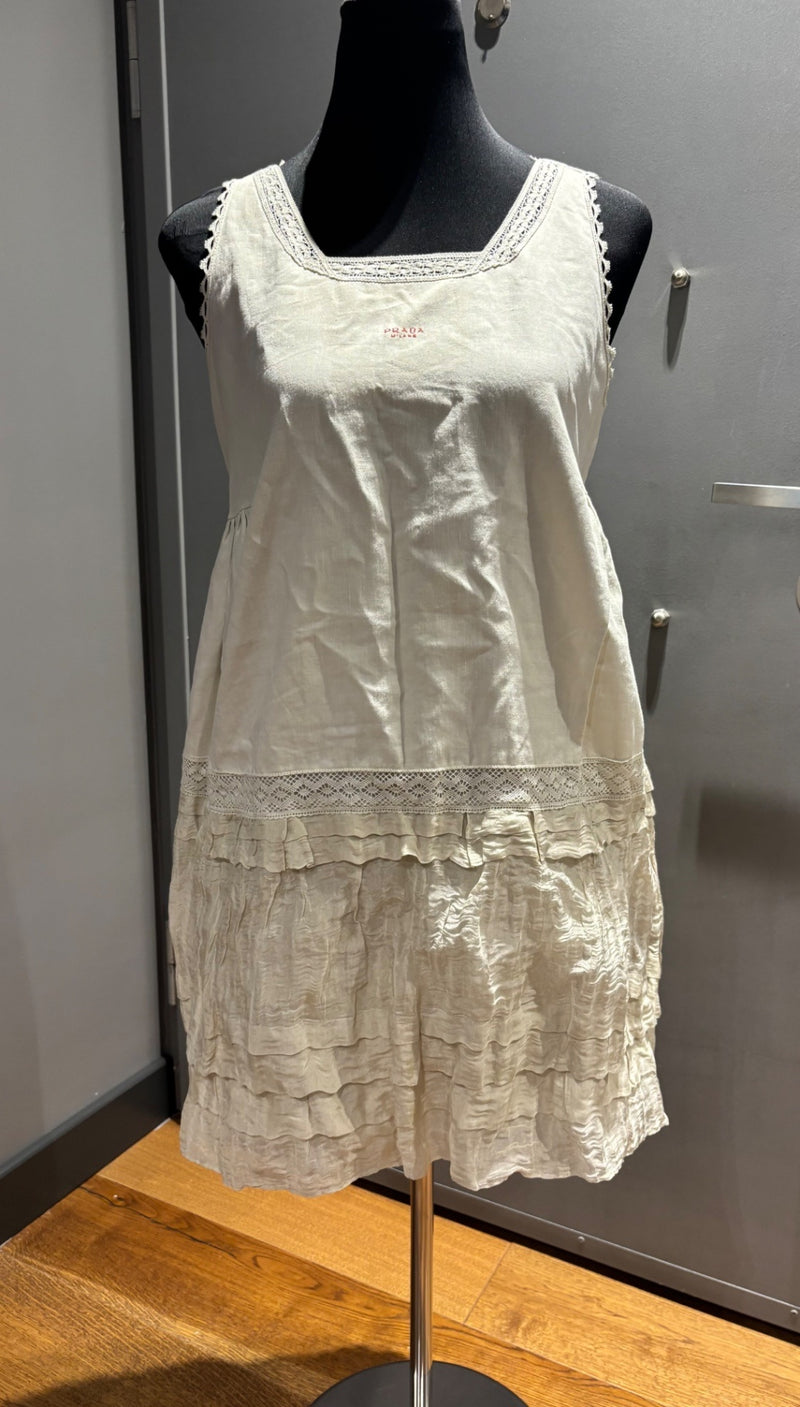 Prada Cream/Beige Linen Dress