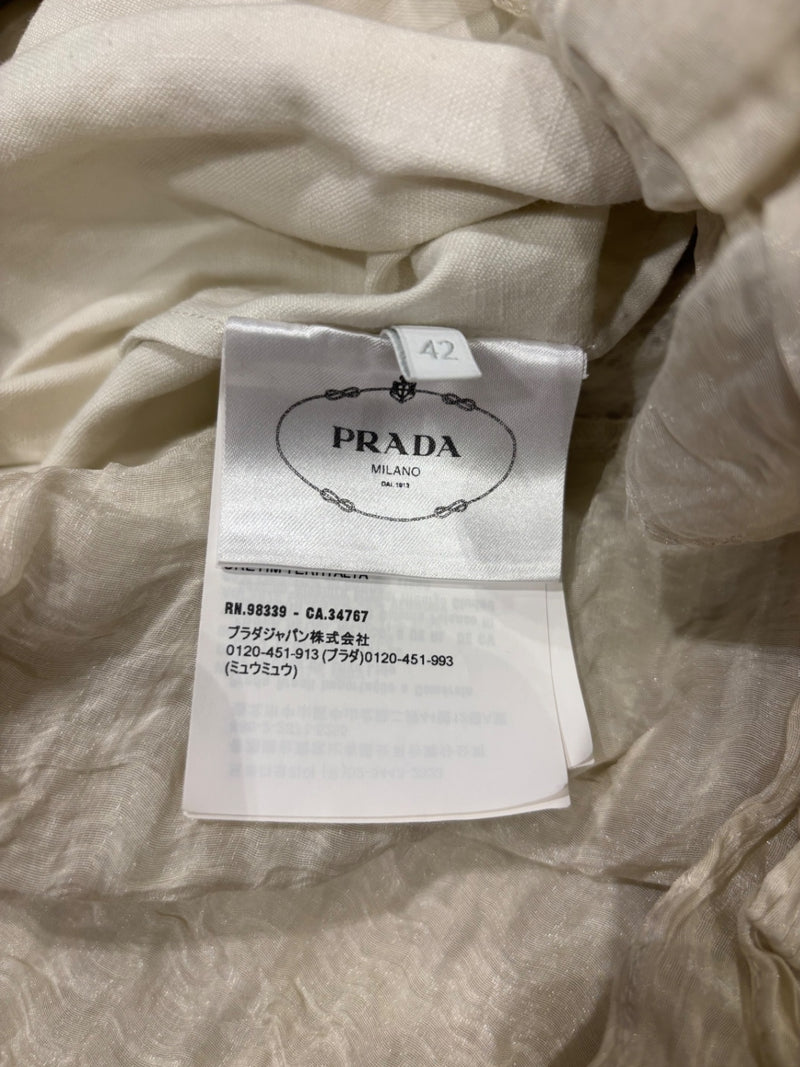 Prada Cream/Beige Linen Dress