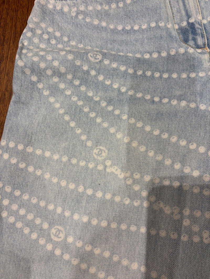 Chanel Light blue Denim Jeans FR 34