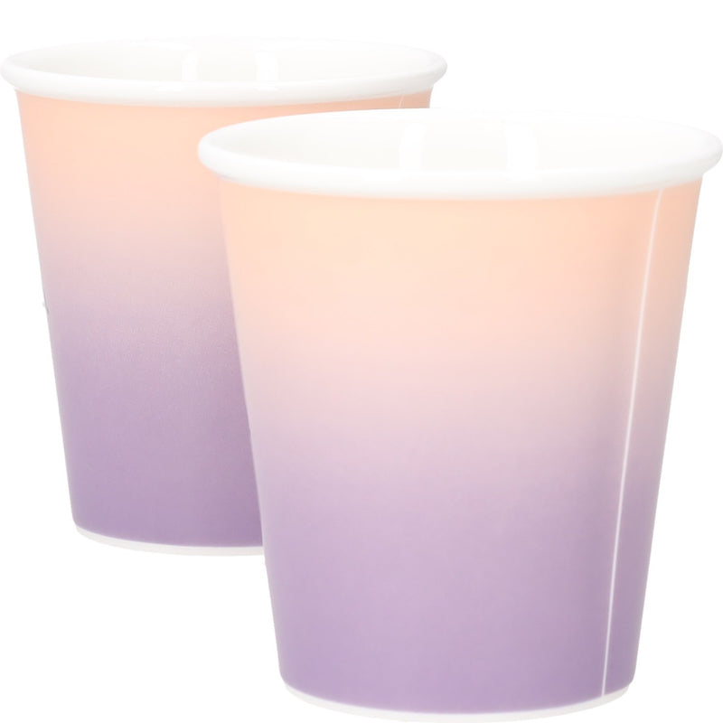 Tiffany Coffee Cups in Infinity Morganite Bone China, Set of Two