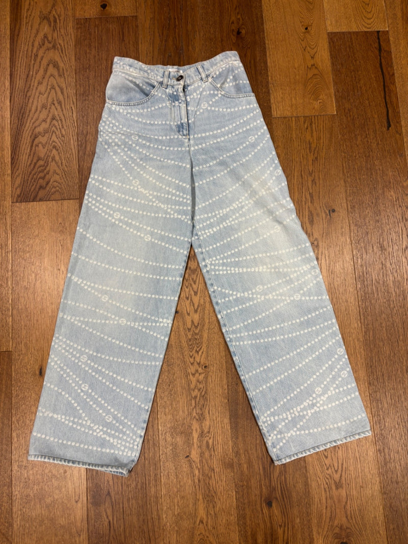Chanel Light blue Denim Jeans FR 34