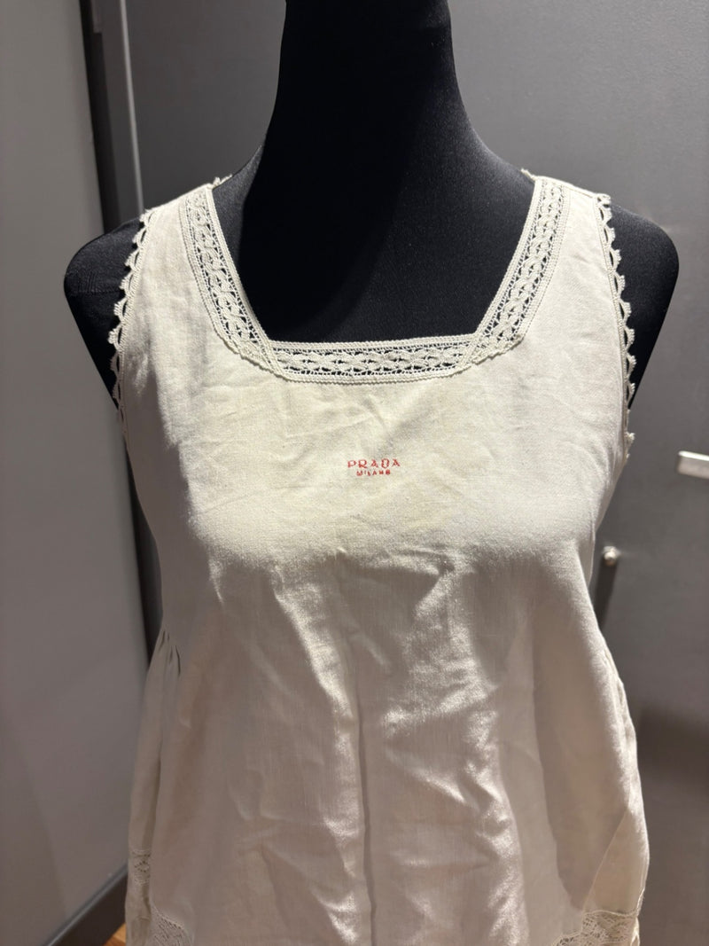 Prada Cream/Beige Linen Dress
