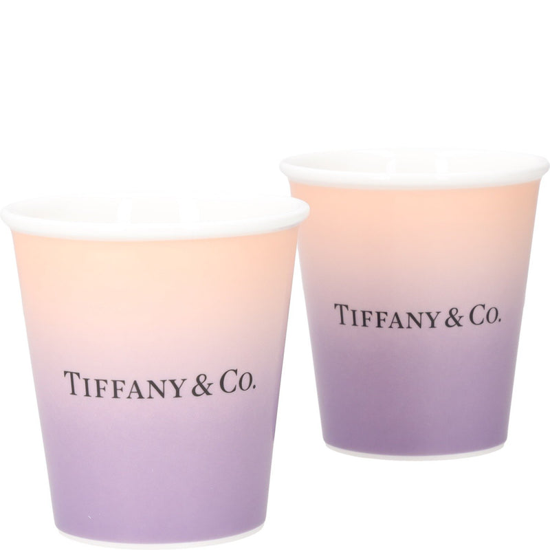 Tiffany Coffee Cups in Infinity Morganite Bone China, Set of Two