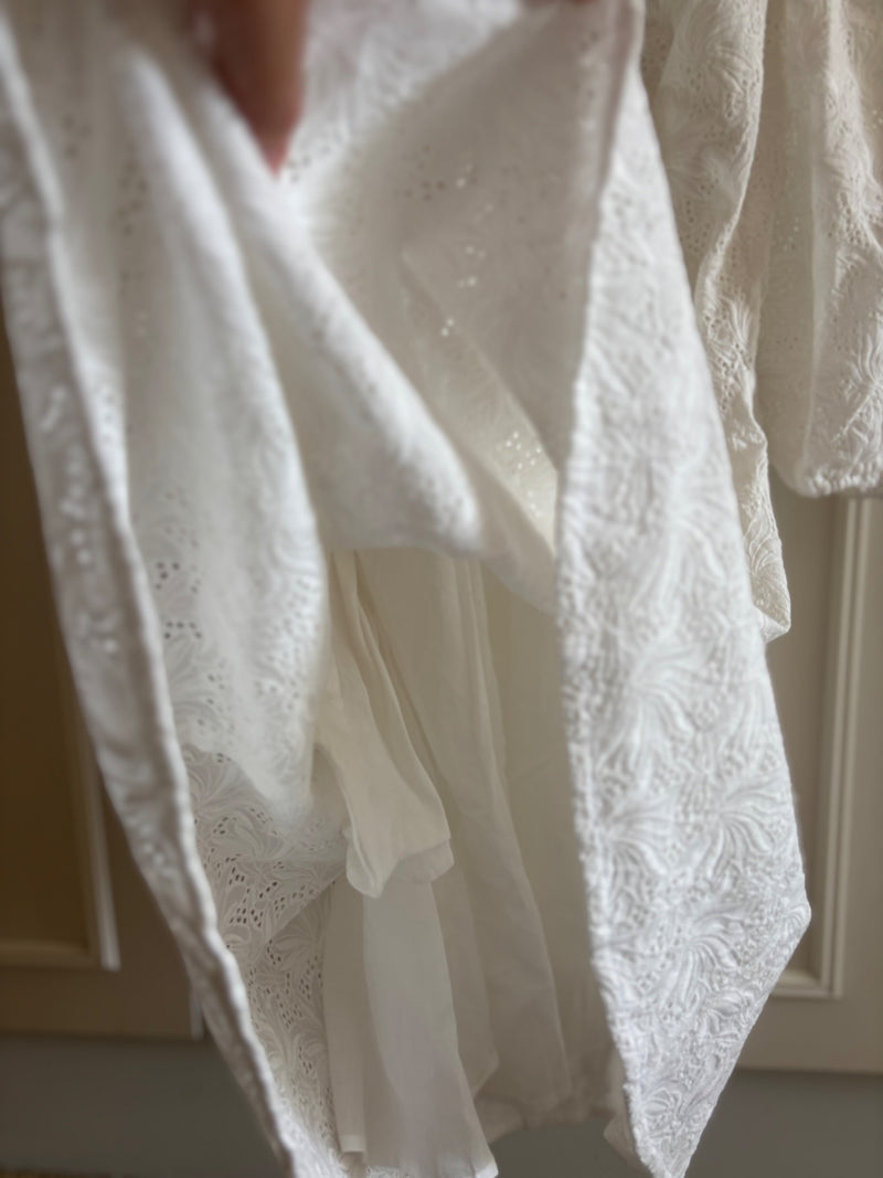 NICHOLAS. White 100% cotton Day dress