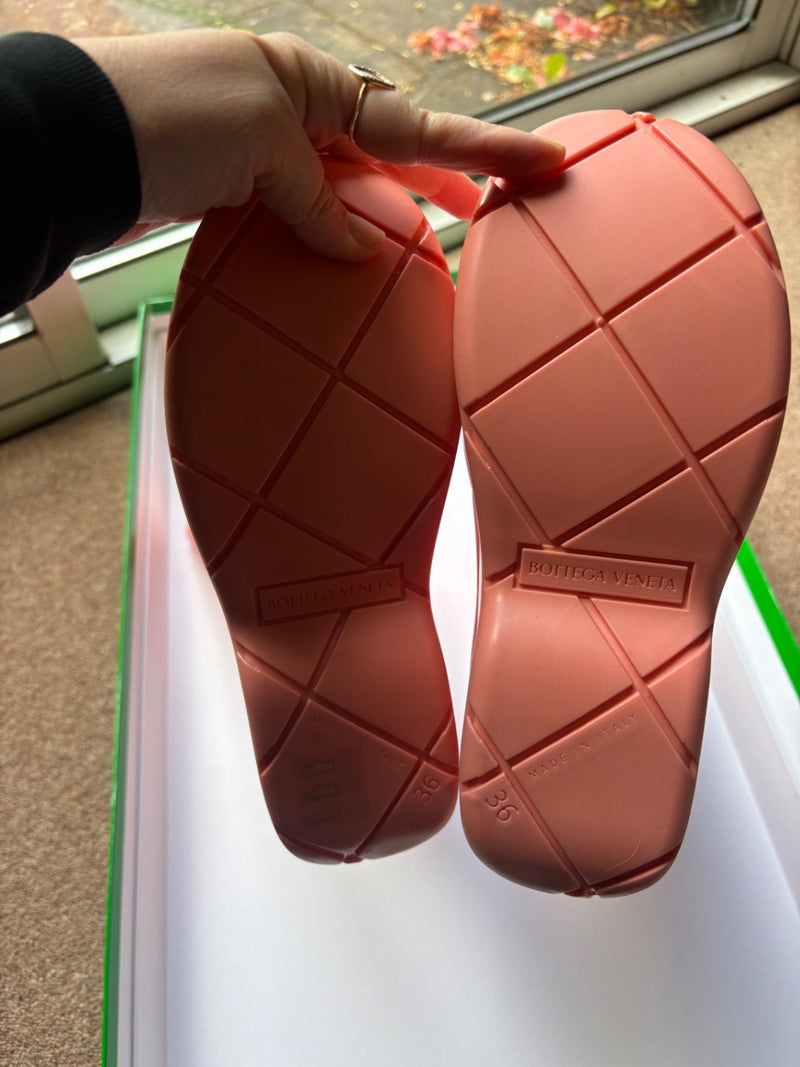 Bottega Veneta Peach Rubber Boots