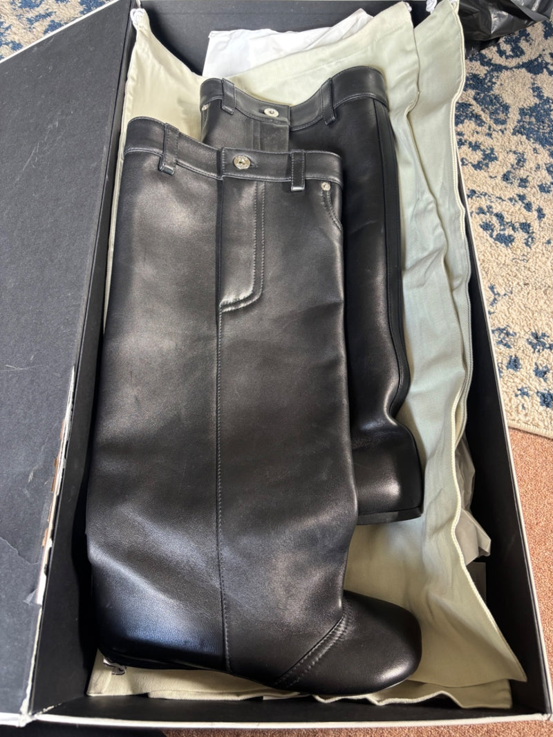 Loewe Toy Black Leather knee high Boots, £1850