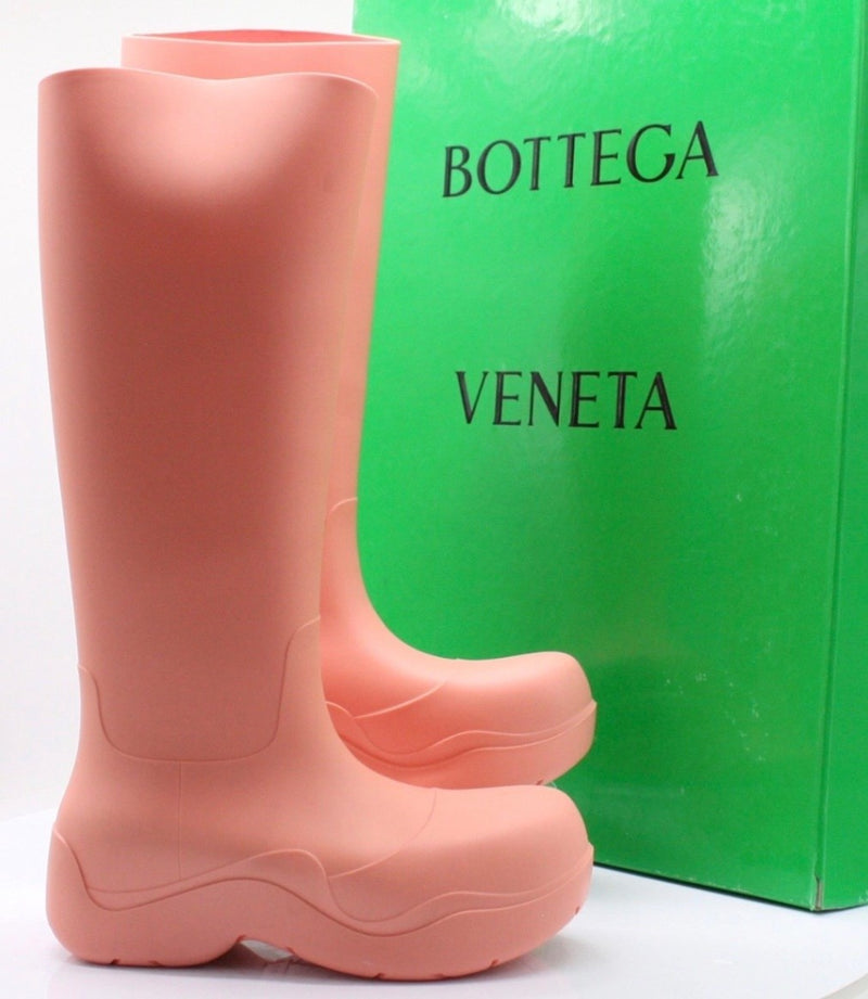 Bottega Veneta Peach Rubber Boots