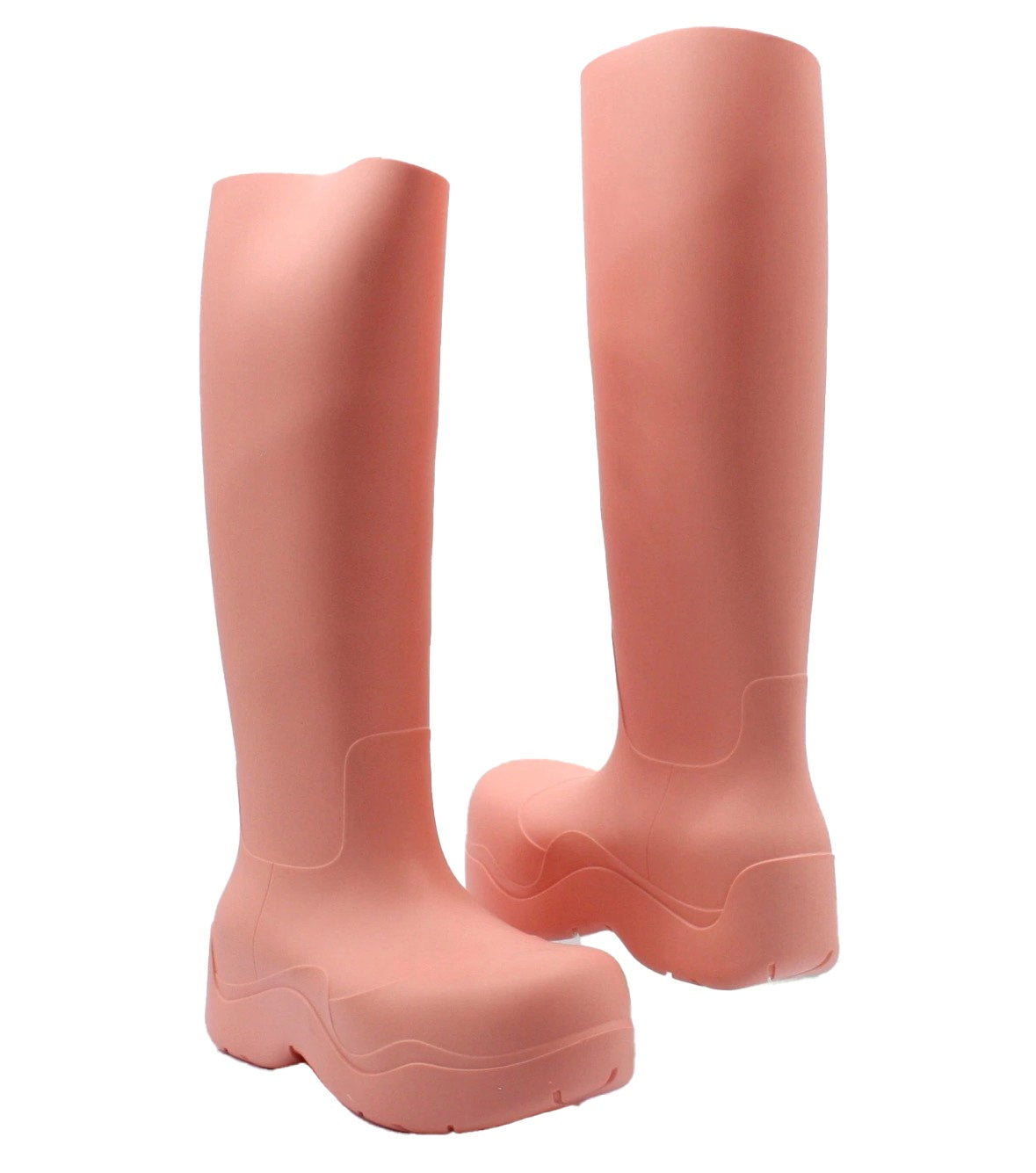 Bottega Veneta Peach Rubber Boots