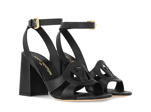 Louis Vuitton Isola Black Leather Sandals 38,5