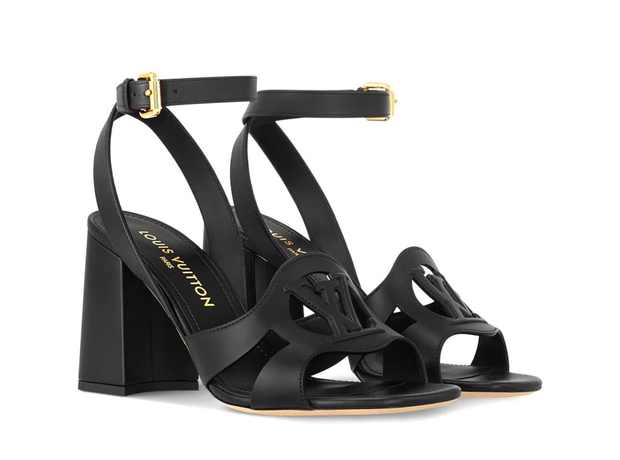 Louis Vuitton Isola Black Leather Sandals 38,5