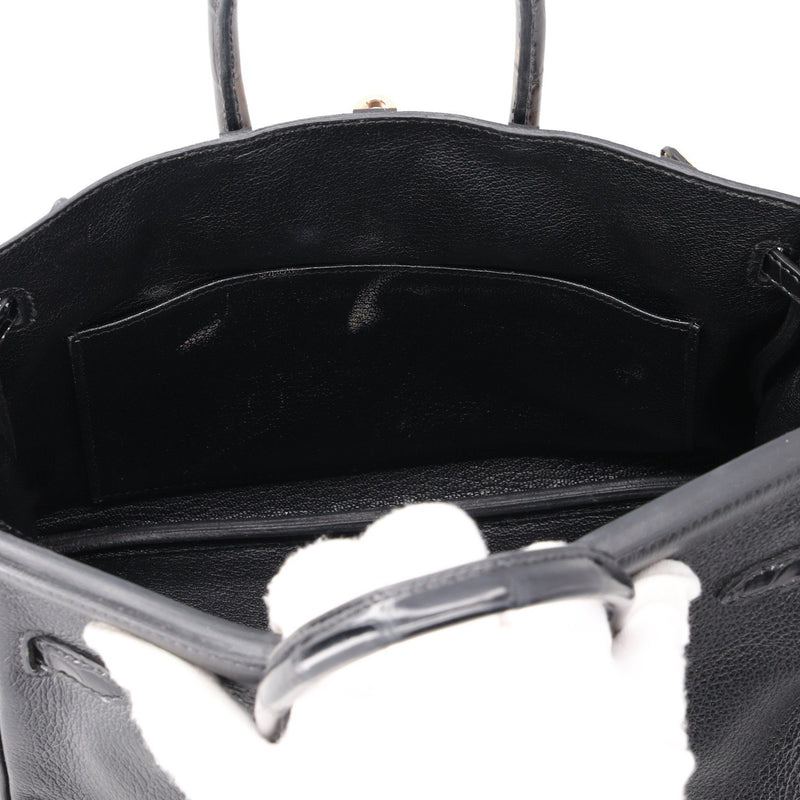 Hermès Birkin 25 Touch Noir – Black Matte Alligator Togo Gold Hardware