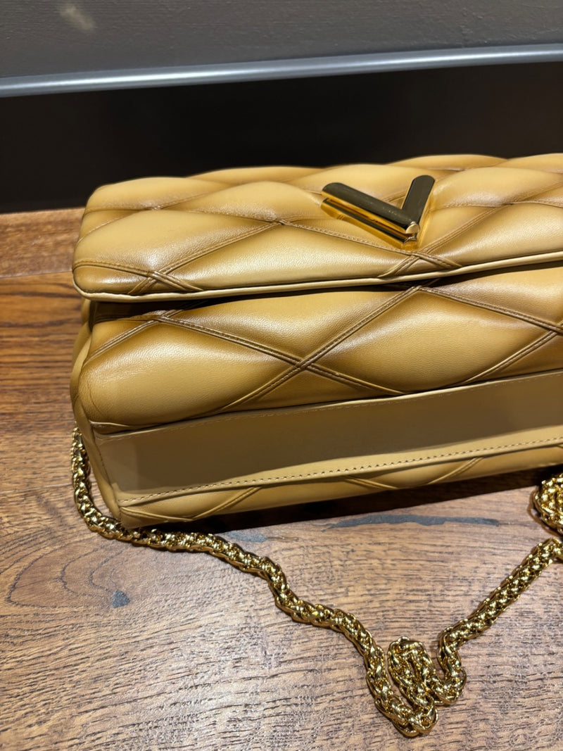Louis Vuitton Malletage Go 14 Camel / Tan Leather Top Handle Bags