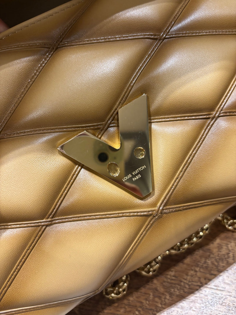 Louis Vuitton Malletage Go 14 Camel / Tan Leather Top Handle Bags