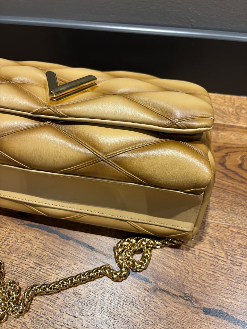 Louis Vuitton Malletage Go 14 Camel / Tan Leather Top Handle Bags