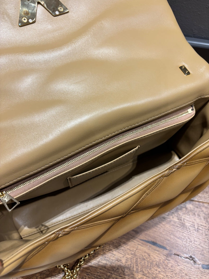 Louis Vuitton Malletage Go 14 Camel / Tan Leather Top Handle Bags