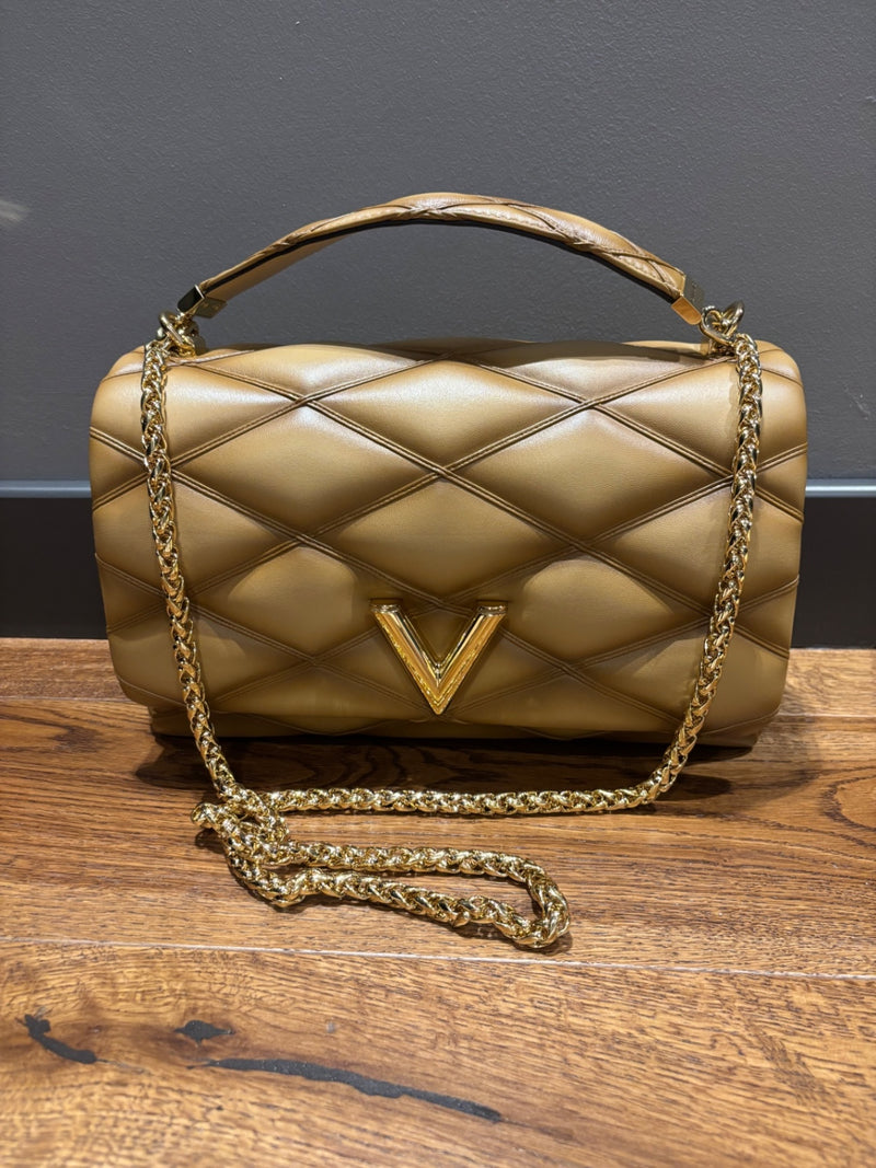 Louis Vuitton Malletage Go 14 Camel / Tan Leather Top Handle Bags