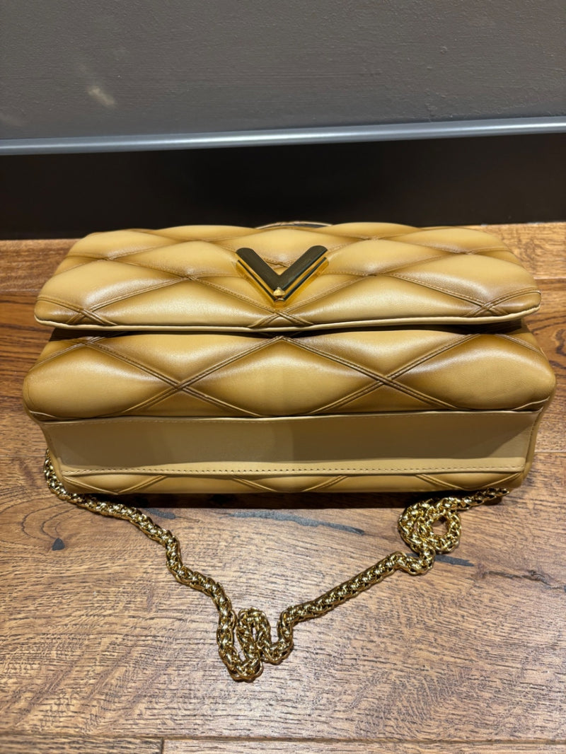 Louis Vuitton Malletage Go 14 Camel / Tan Leather Top Handle Bags