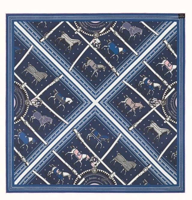 Hermès Couvertures et Tenues de Jour Double Face Scarf 90