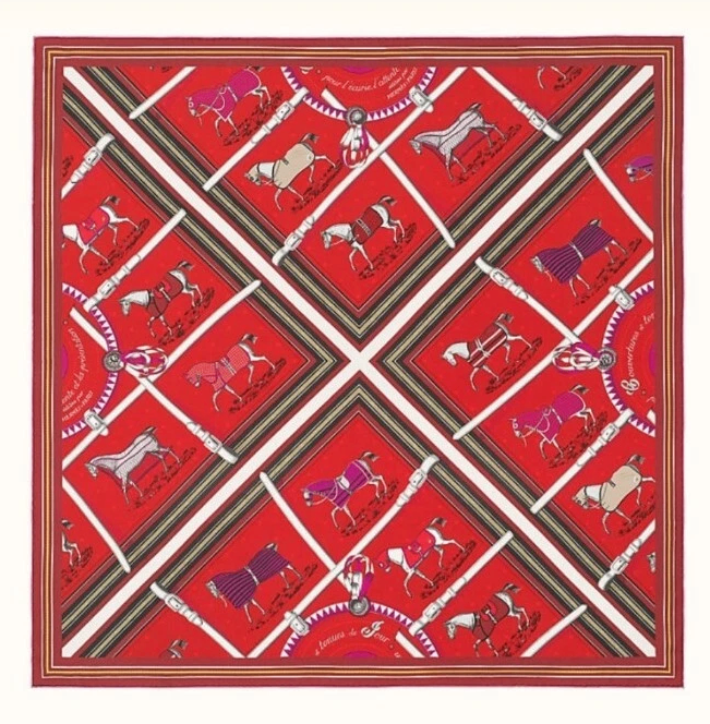 Hermès Couvertures et Tenues de Jour Double Face Scarf 90