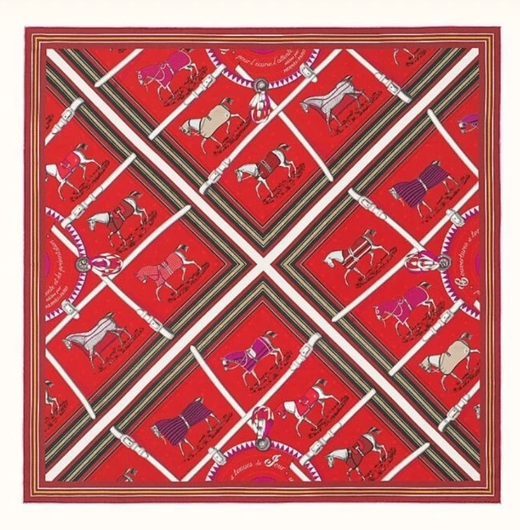 Hermès Couvertures et Tenues de Jour Double Face Scarf 90